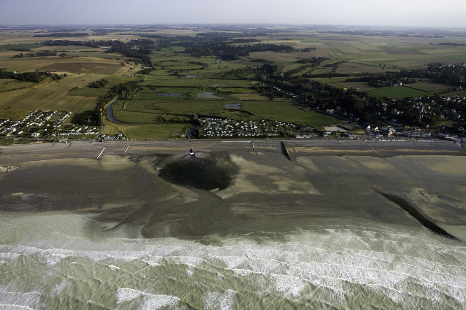 Larrey de la basse vallée de la Saâne vue depuis la mer 